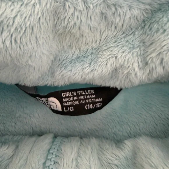 Girls North Face Triclimate Jacket Charcoal Grey- Turquoise liningL 14/16